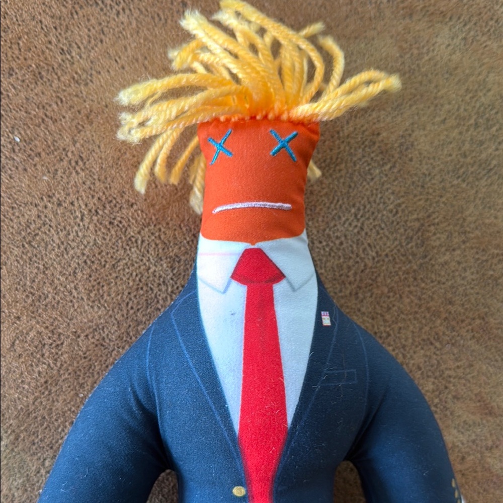 Dammit Doll Trump in suit look alike Orange and Blue Plush - Picture 7 of 7